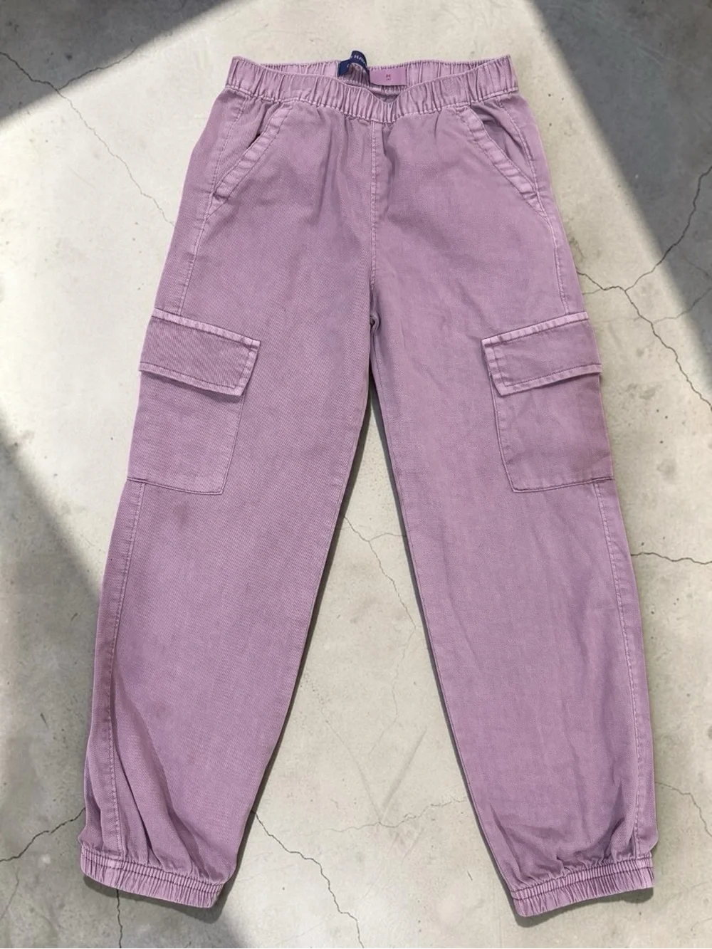 Old Navy Girls Cargo Joggers - Lilac and Blue